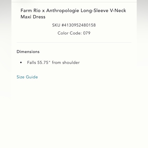 Farm Rio x Anthropologie Long-Sleeve V-Neck
Maxi Dress -Size XS - Picture 6 of 9